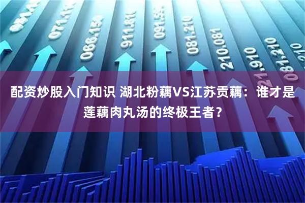 配资炒股入门知识 湖北粉藕VS江苏贡藕：谁才是莲藕肉丸汤的终极王者？